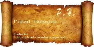 Pissel Herkules névjegykártya